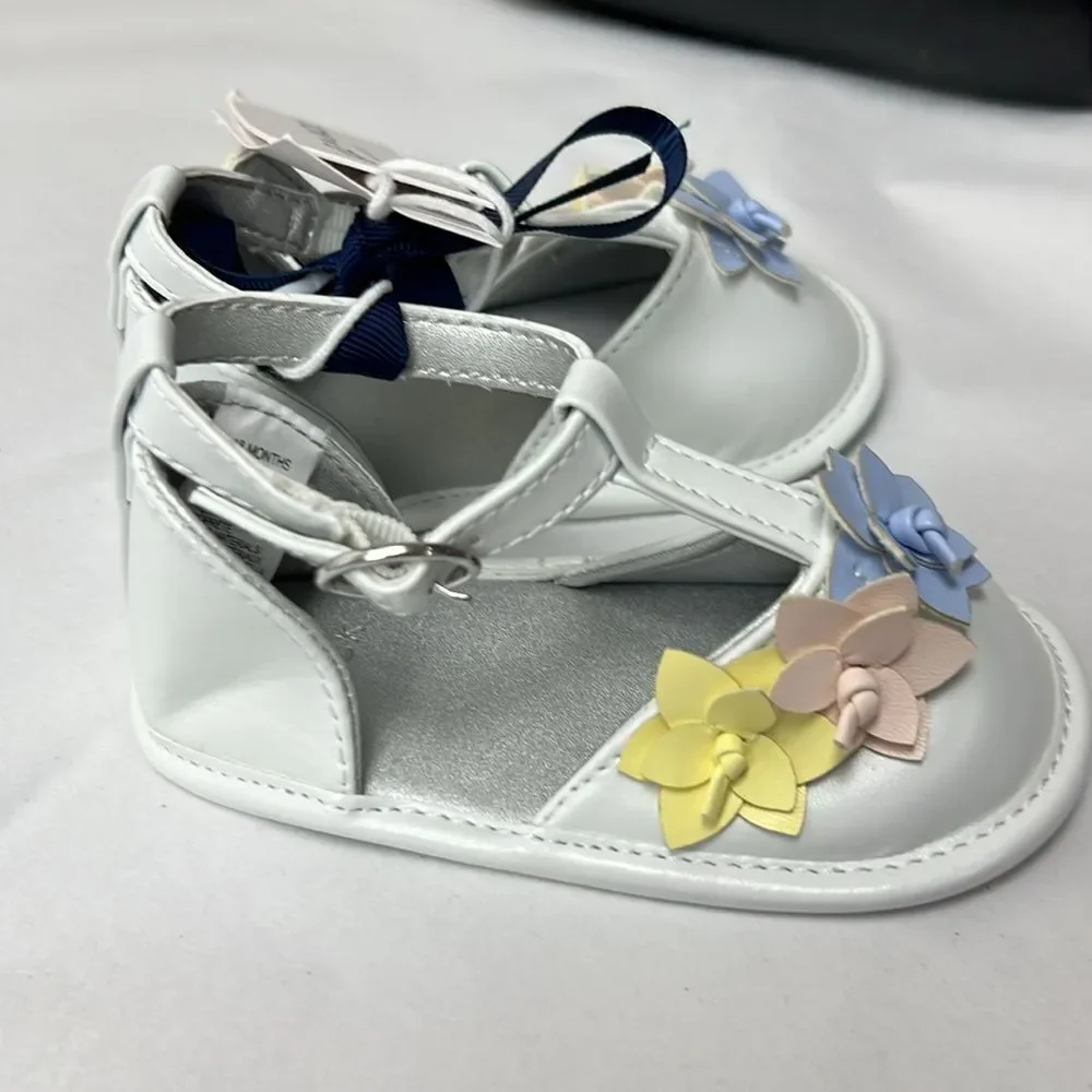 Janie and Jack 100049344 Baby flower t-strap sandal NWT size 12-18 m
